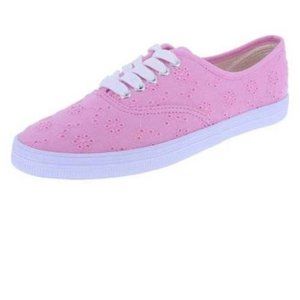 Toddler Girls Sneakers 12 American Eagle AE Pink Eyelet Lace Up Bal Shoes